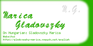 marica gladovszky business card